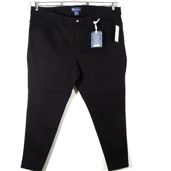 Democracy Jegging Jeans Women's Plus Size 24W Black Denim Stretch Booty Lift - Picture 1 of 12